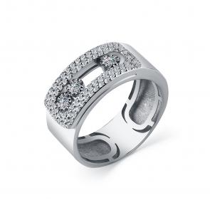 Кольцо из белого золота GRIGORIEV с бриллиантом Г01-12-5824-11-00-1 фото