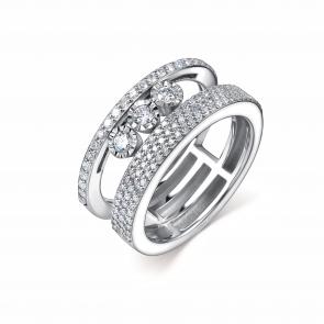 Кольцо из белого золота GRIGORIEV с подвижным бриллиантом Г01-12-5843-31-00-1 фото