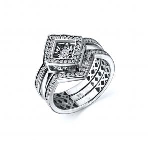 Кольцо из белого золота GRIGORIEV с бриллиантом Г01-12-5851-31-00-1 фото