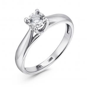 Кольцо из белого золота GRIGORIEV с бриллиантом Г01-12-6384-11-00-24 фото