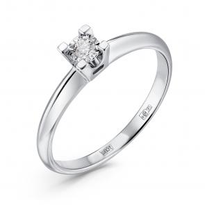 Кольцо из белого золота GRIGORIEV с бриллиантом Г01-12-6400-11-00-22 фото