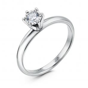 Кольцо из белого золота GRIGORIEV с бриллиантом Г01-12-6540-11-00-26 фото