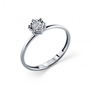 Кольцо из белого золота GRIGORIEV с бриллиантом Г01-12-6771-11-00-25 фото