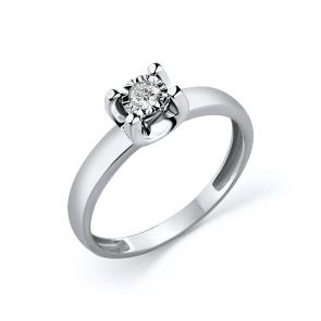 Кольцо из белого золота GRIGORIEV с бриллиантом Г01-12-6830-11-00-1-24 фото