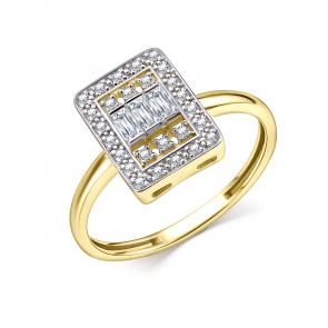 Кольцо из лимонного золота GRIGORIEV с бриллиантом Г01-13-01048-11-00 фото