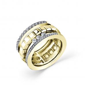 Кольцо из лимонного золота GRIGORIEV с бриллиантом Г01-13-0981-31-00 фото