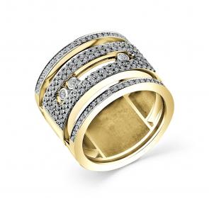 Кольцо из лимонного золота GRIGORIEV с бриллиантом Г01-13-0985-31-00 фото