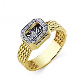 Кольцо из лимонного золота GRIGORIEV с бриллиантом Г01-13-51066-31-00 фото