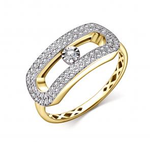 Кольцо из лимонного золота GRIGORIEV с бриллиантом Г01-13-51090-31-00-1 фото