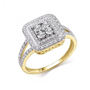 Кольцо из лимонного золота GRIGORIEV с бриллиантом Г01-13-51109-31-00 фото