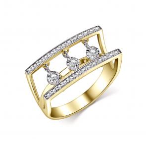 Кольцо из лимонного золота GRIGORIEV с бриллиантом Г01-13-51114-31-00 фото