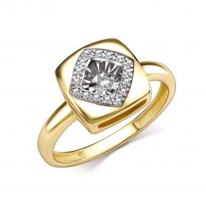 Кольцо из лимонного золота GRIGORIEV с бриллиантом Г01-13-51126-31-00 фото