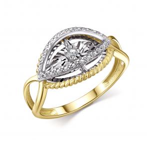 Кольцо из лимонного золота GRIGORIEV с бриллиантом Г01-13-51133-31-00-1 фото