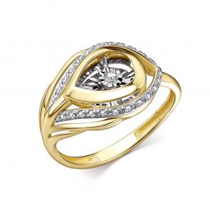 Кольцо из лимонного золота GRIGORIEV с бриллиантом Г01-13-51137-31-00 фото