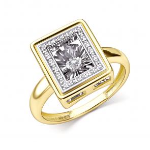 Кольцо из лимонного золота GRIGORIEV с бриллиантом Г01-13-51192-31-00 фото