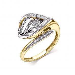 Кольцо из лимонного золота GRIGORIEV с бриллиантом Г01-13-51218-21-00-1 фото