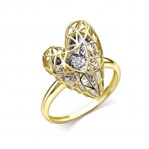 Кольцо из лимонного золота GRIGORIEV с бриллиантом Г01-13-51251-11-00 фото