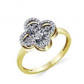 Кольцо из лимонного золота GRIGORIEV с бриллиантом Г01-13-5675-31-00 фото