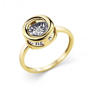 Кольцо из лимонного золота GRIGORIEV с бриллиантом Г01-13-5743-11-00 фото