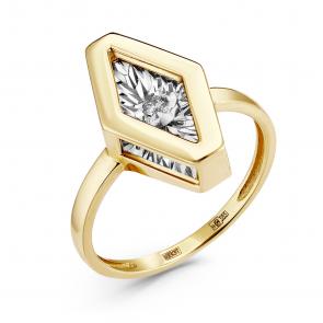 Кольцо из лимонного золота GRIGORIEV с бриллиантом Г01-13-5746-11-00 фото