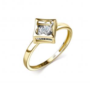 Кольцо из лимонного золота GRIGORIEV с бриллиантом Г01-13-5957-11-00 фото