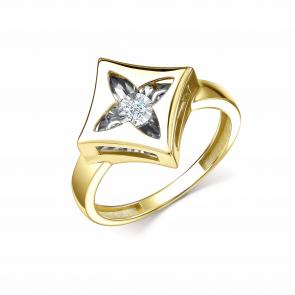 Кольцо из лимонного золота GRIGORIEV с бриллиантом Г01-13-5958-11-00 фото