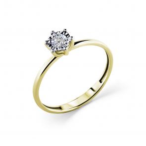 Кольцо из лимонного золота GRIGORIEV с бриллиантом Г01-13-6771-11-00-25 фото