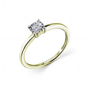 Кольцо из лимонного золота GRIGORIEV с бриллиантом Г01-13-6781-11-00-25 фото