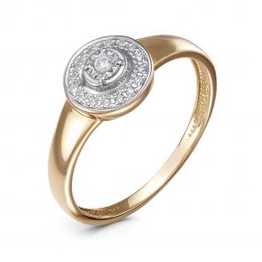 Золотое кольцо GRIGORIEV с бриллиантом Г01-14-5418 фото
