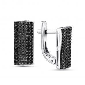 Серебряные серьги GRIGORIEV с фианитом Г02-10-0574-42-00 фото