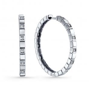 Серебряные серьги GRIGORIEV с фианитом Г02-10-0668-41-00 фото