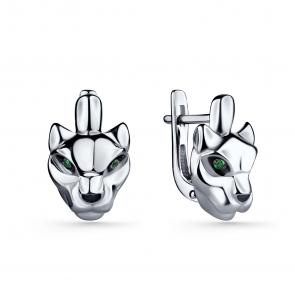 Серебряные серьги GRIGORIEV с фианитом Г02-10-0926-48-00 фото