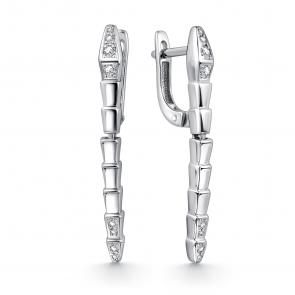 Серебряные серьги GRIGORIEV с фианитом Г02-10-0973-41-00-1 фото