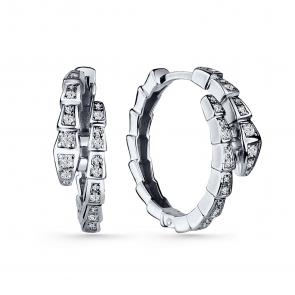 Серебряные серьги GRIGORIEV с фианитом Г02-10-0974-41-00 фото