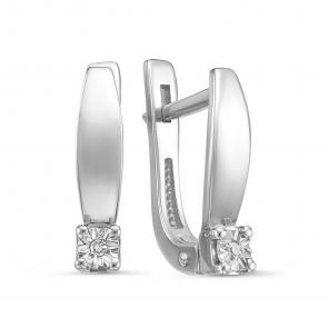 Серебряные серьги GRIGORIEV с бриллиантом Г02-10-5307(с) фото