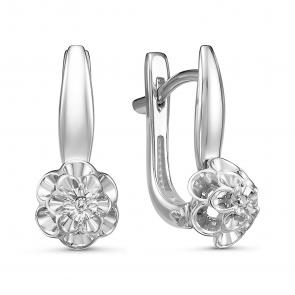 Серебряные серьги GRIGORIEV с бриллиантом Г02-10-5412(с) фото