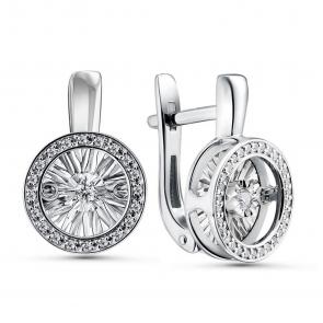 Серебряные серьги GRIGORIEV с фианитом Г02-10-5478-41-00-1 фото