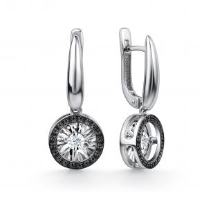 Серебряные серьги GRIGORIEV с фианитом Г02-10-5478-43-00 фото