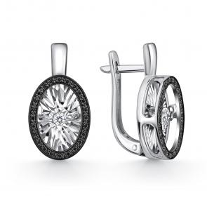 Серебряные серьги GRIGORIEV с фианитом Г02-10-5498-43-00-1 фото