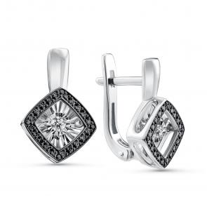 Серебряные серьги GRIGORIEV с фианитом Г02-10-5499-43-00 фото