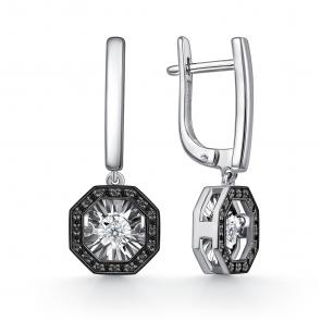 Серебряные серьги GRIGORIEV с фианитом Г02-10-5628-43-00-1 фото