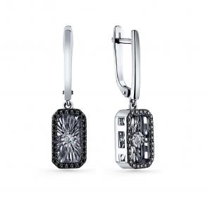 Серебряные серьги GRIGORIEV с фианитом Г02-10-5697-43-00-1 фото