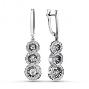 Серебряные серьги GRIGORIEV с фианитом Г02-10-5699-41-00 фото