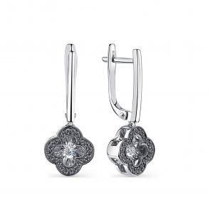 Серебряные серьги GRIGORIEV с фианитом Г02-10-5891-43-00-1 фото