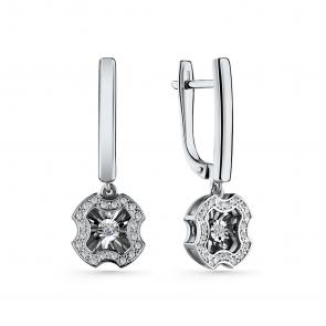 Серебряные серьги GRIGORIEV с фианитом Г02-10-5893-41-00-1 фото