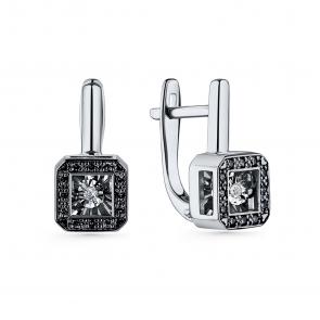 Серебряные серьги GRIGORIEV с фианитом Г02-10-5903-43-00 фото