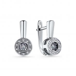 Серебряные серьги GRIGORIEV с фианитом Г02-10-5905-41-00 фото