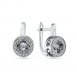 Серебряные серьги GRIGORIEV с фианитом Г02-10-5923-41-00 фото