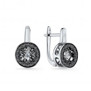 Серебряные серьги GRIGORIEV с фианитом Г02-10-5925-43-00 фото