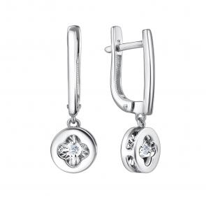 Серебряные серьги GRIGORIEV с фианитом Г02-10-5986-41-00-1 фото